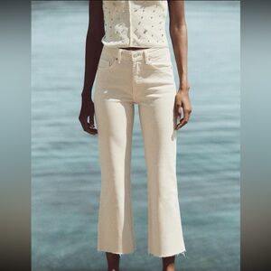 ZARA cropped high waisted jeans